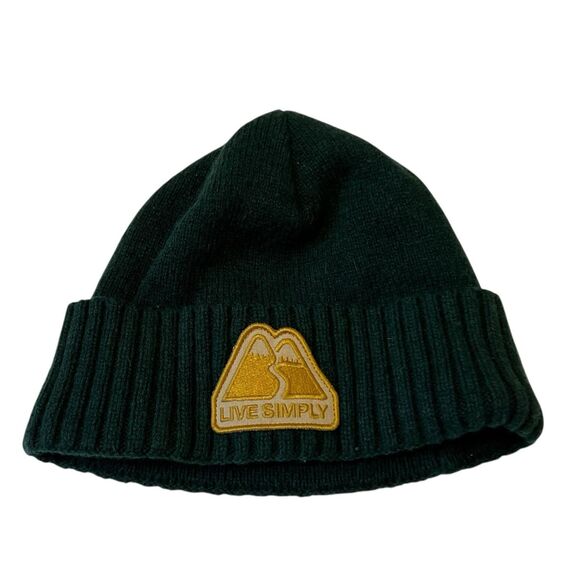 Patagonia Skull Cap Wool Beanie Brodeo Green Live Simply Patch 29206 Fall 2018 - Picture 1 of 6